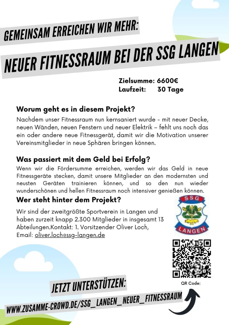SSG Langen - neuer Fitnessraum
